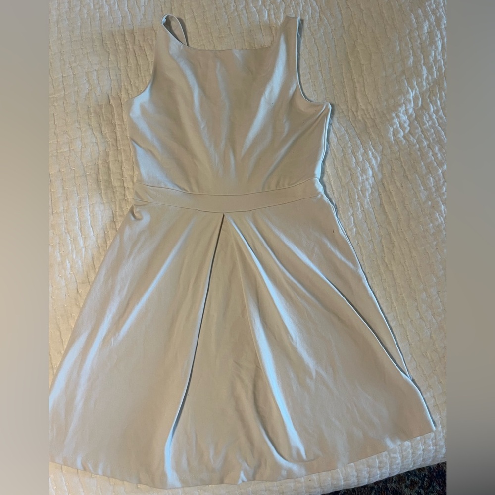 Susana Monaco White Pleated Halter Sundress